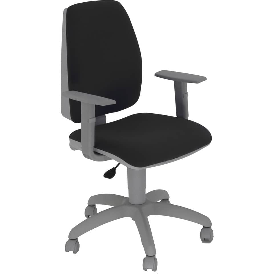 Sedia operativa girevole Unisit Jupiter JUBRG Eco smart - base grigia - rivest. ignifugo nero - con braccioli - JUBRG/IN