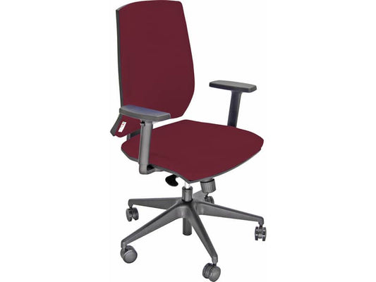 Sedia operativa girevole Unisit Larissa LR1S - rivestimento ignifugo bordeaux - LR1S/ID