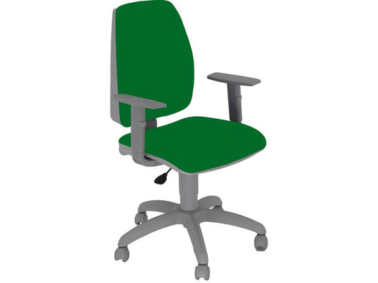 Sedia operativa girevole Unisit Jupiter JUBRG Eco smart - base grigia - rivest. Eco verde - con braccioli - JUBRG/EV