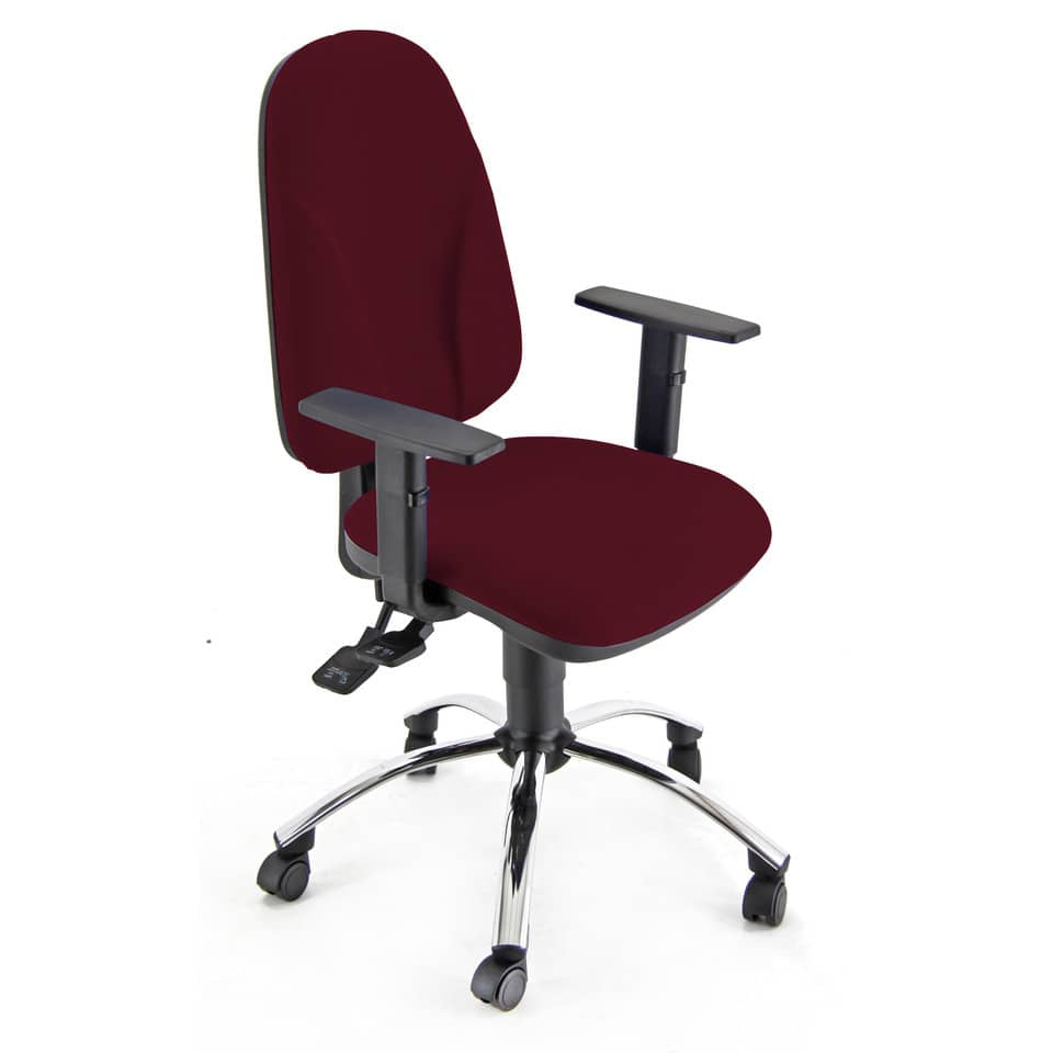 Sedia operativa girevole Unisit Team TMSYC Eco smart - schiuma sagomata - rivestimento ignifugo bordeaux -TMSYC/ID