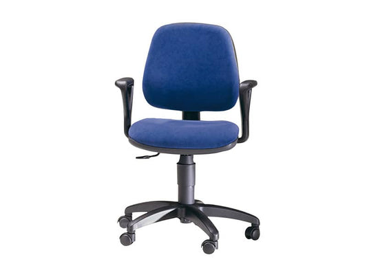 Sedia operativa girevole Unisit Leda LDB Eco smart - schienale basso - rivestimento Eco blu - LDB/EB