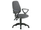 Sedia operativa girevole Unisit Leda LDAY Eco smart - schienale alto - rivest. ignifugo grigio scuro LDAY/IT