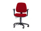 Sedia operativa girevole Unisit Leda LDB Eco smart - schienale basso - rivestimento Eco rosso - LDB/ER