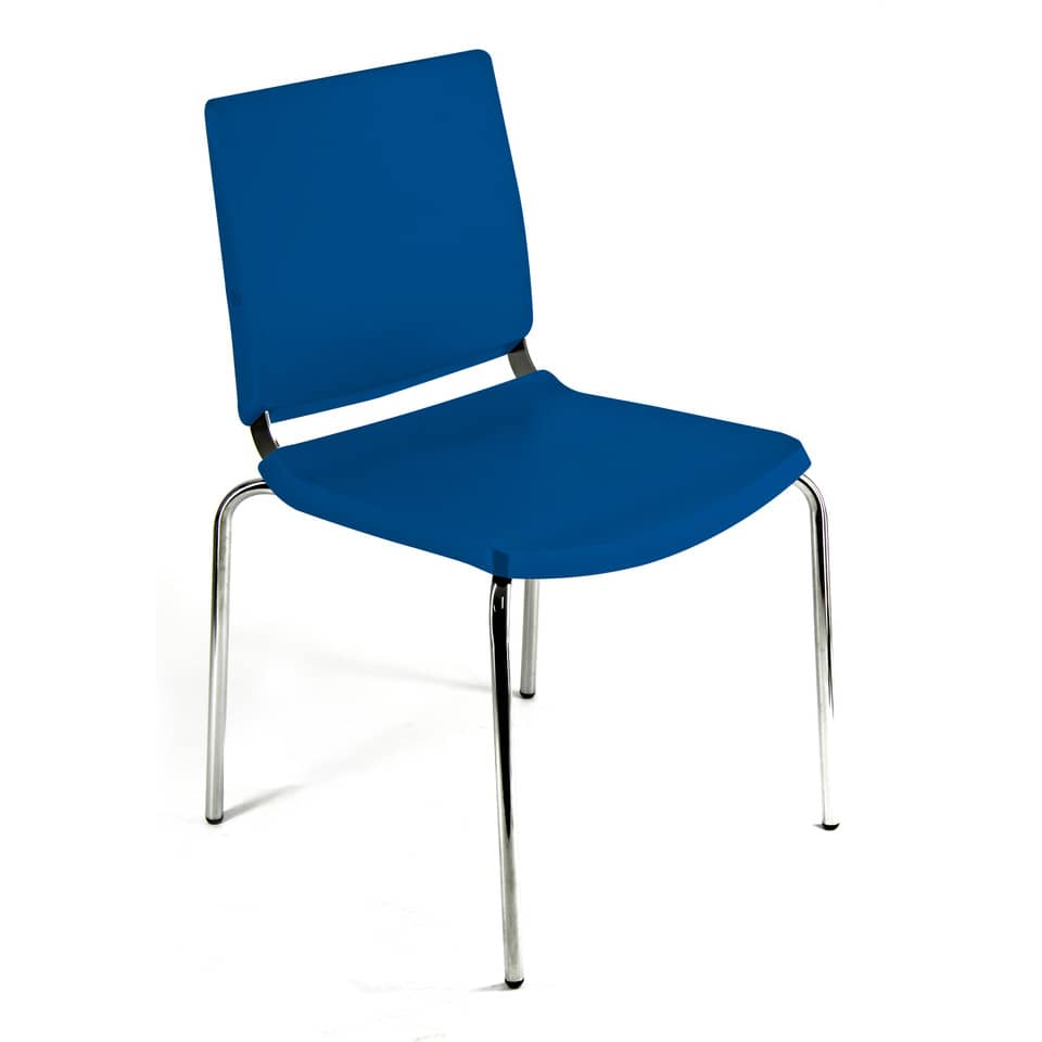 Sedia comunità a 4 gambe Unisit Atenea ATS - PPL blu - ATS/BL