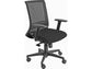 Sedia operativa girevole Unisit Gotha GHN schienale in rete nero rivestimento Eco nero - con braccioli - GHN/BR2D/EN