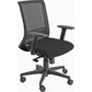 Sedia operativa girevole Unisit Gotha GHN schienale in rete nero rivestimento Eco nero - con braccioli - GHN/BR2D/EN