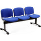 Panca 3 posti attesa Unisit Dado D53P - rivestimento ignifugo blu D53P/IB