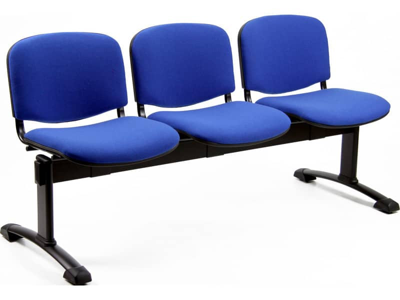 Panca 3 posti attesa Unisit Dado D53P - rivestimento ignifugo blu D53P/IB