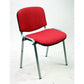 Sedia visitatore 4 gambe Unisit Dado D5C acciaio cromato - rivestimento eco rosso - Conf. 2 pezzi - D5C/2/ER