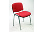 Sedia visitatore 4 gambe Unisit Dado D5C acciaio cromato - rivestimento eco rosso - Conf. 2 pezzi - D5C/2/ER