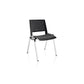 Sedia visitatore a 4 gambe Unisit Kentra KEC base cromo schienale traspirante PPL nero - KEC/NE