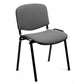 Sedia visitatore 4 gambe Unisit Dado D5S acciaio nero - rivestimento fili di luce - grigio scuro Cf. 2 pz - D5S/2/F14