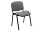 Sedia visitatore 4 gambe Unisit Dado D5S acciaio nero - rivestimento fili di luce - grigio scuro Cf. 2 pz - D5S/2/F14