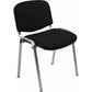 Sedia visitatore 4 gambe Unisit Dado D5G acciaio grigio - rivestimento ignifugo nero - Conf. 2 pezzi - D5G/2/IN