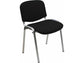 Sedia visitatore 4 gambe Unisit Dado D5G acciaio grigio - rivestimento ignifugo nero - Conf. 2 pezzi - D5G/2/IN