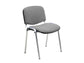 Sedia visitatore 4 gambe Unisit Dado D5C acciaio cromato - rivestimento ignifugo grigio scuro - Conf. 2 pezzi - D5C/2/IT