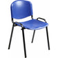 Sedia visitatore a 4 gambe Unisit Dado D5PS - struttura nera - PPL blu - conf. 2 pezzi - D5PS/2/BL
