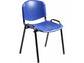 Sedia visitatore a 4 gambe Unisit Dado D5PS - struttura nera - PPL blu - conf. 2 pezzi - D5PS/2/BL