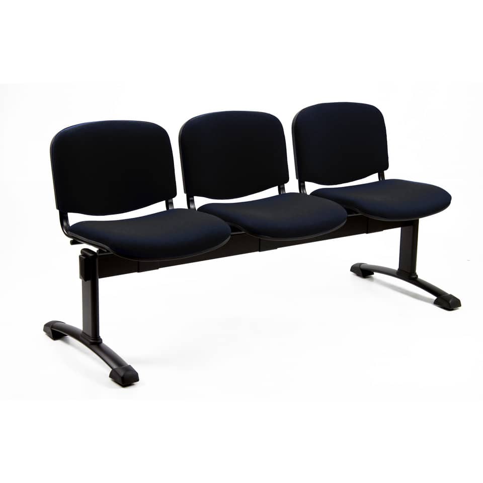 Panca 3 posti attesa Unisit Dado D53P - rivestimento Eco nero D53P/EN