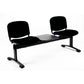 Panca 2 posti attesa Unisit Dado D52PT con tavolino - rivestimento Eco nero - D52PT/EN
