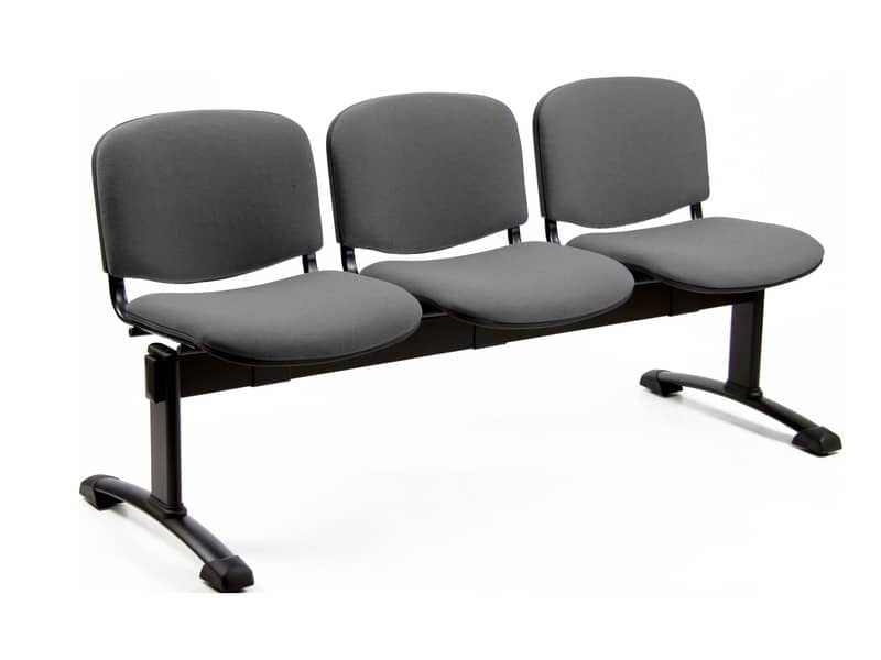 Panca 3 posti attesa Unisit Dado D53P - rivestimento ignifugo grigio scuro D53P/IT