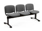 Panca 3 posti attesa Unisit Dado D53P - rivestimento ignifugo grigio scuro D53P/IT