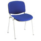 Sedia visitatore 4 gambe Unisit Dado D5B acciaio bianco - rivestimento ignifugo blu - Conf. 2 pezzi - D5B/2/IB