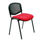 Sedia visitatore 4 gambe Unisit Dado D5N schienale in rete - rivestimento ignifugo rosso - Cf. 2 pezzi - D5N/2/IR