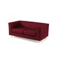 Divano attesa a 2 posti Unisit Quad QD2 schienale fisso - rivestimento tessuto ignifugo bordeaux - QD2/ID