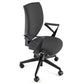 Sedia operativa girevole Unisit Cozy CZAY - rivestimento Eco grigio scuro - con braccioli - CZAY/BR/ET