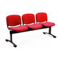 Panca 3 posti attesa Unisit Dado D53P - rivestimento ignifugo rosso D53P/IR