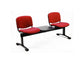 Panca 2 posti attesa Unisit Dado D52PT con tavolino - rivestimento ignifugo rosso - D52PT/IR