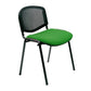 Sedia visitatore 4 gambe Unisit Dado D5N schienale in rete - rivestimento eco verde - Conf. 2 pezzi - D5N/2/EV