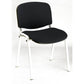 Sedia visitatore 4 gambe Unisit Dado D5B acciaio bianco - rivestimento eco nero - Conf. 2 pezzi - D5B/2/EN
