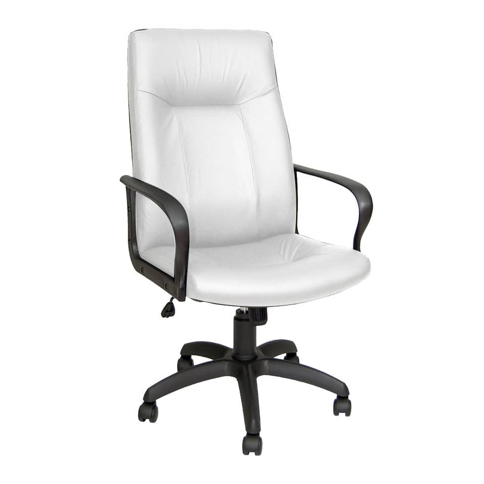Poltrona direzionale girevole Unisit Eridanus ERP Eco Smart schienale alto - rivestimento similpelle bianco - ERP/KQ