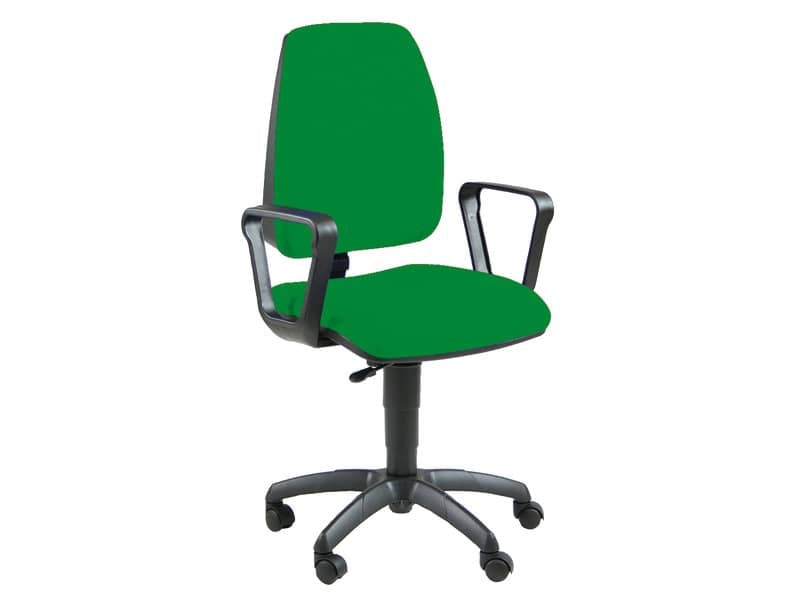 Sedia operativa girevole Unisit Jupiter JUBR Eco smart - rivestimento Eco verde - con braccioli - JUBR/EV