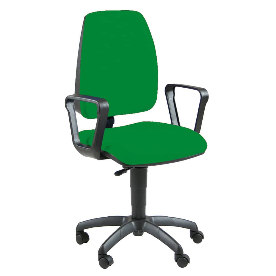 Sedia operativa girevole Unisit Jupiter JUBR Eco smart - rivestimento Eco verde - con braccioli - JUBR/EV