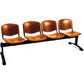 Panca 4 posti attesa Unisit Dado D54P - rivestimento Eco arancione D54P/EA