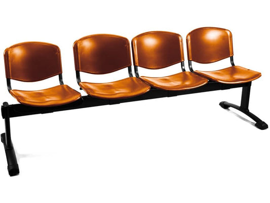 Panca 4 posti attesa Unisit Dado D54P - rivestimento Eco arancione D54P/EA
