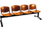 Panca 4 posti attesa Unisit Dado D54P - rivestimento Eco arancione D54P/EA