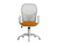 Sedia operativa girevole Unisit Hubble Grafix HUHUGR - schienale in rete - rivestimento Eco arancione - HUHUGR/EA