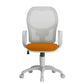Sedia operativa girevole Unisit Hubble Grafix HUHUGR - schienale in rete - rivestimento Eco arancione - HUHUGR/EA