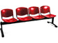 Panca 4 posti attesa Unisit Dado D54P - rivestimento Eco rosso D54P/ER