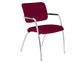 Sedia visitatore a 4 gambe Unisit Lithium LT4G struttura cromata - rivest. ignifugo bordeaux LT4G/ID