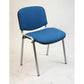 Sedia visitatore 4 gambe Unisit Dado D5C acciaio cromato - rivestimento ignifugo blu - Conf. 2 pezzi - D5C/2/IB