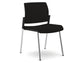 Sedia visitatore 4 gambe Unisit Kind KI4GTBB rivestimento pelle nero - KI4GTBB/PN