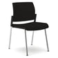 Sedia visitatore 4 gambe Unisit Kind KI4GTBB rivestimento pelle nero - KI4GTBB/PN