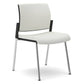 Sedia visitatore 4 gambe Unisit Kind KI4GTBB rivestimento pelle bianco - KI4GTBB/PQ