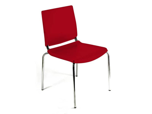 Sedia comunità a 4 gambe Unisit Atenea ATS - PPL rosso - ATS/RO