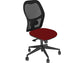 Sedia operativa girevole Unisit Hubble HUHU schienale in rete nero - rivestimento ignifugo bordeaux - HUHU/ID
